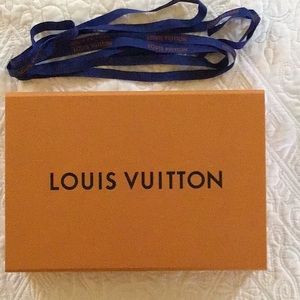 Louis  Vuitton gift box with Gift wrapping lace.Bag 14”x10”, box 2”x8”x2.5